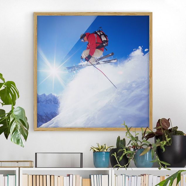 decoraçao para parede de cozinha Ski Jumping