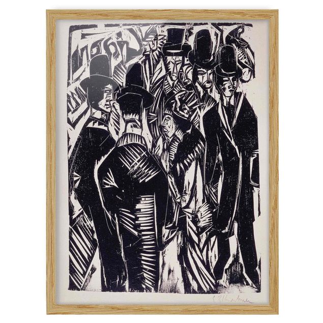 Quadros retratos Ernst Ludwig Kirchner - Street Scene: In Front of a Shop Window