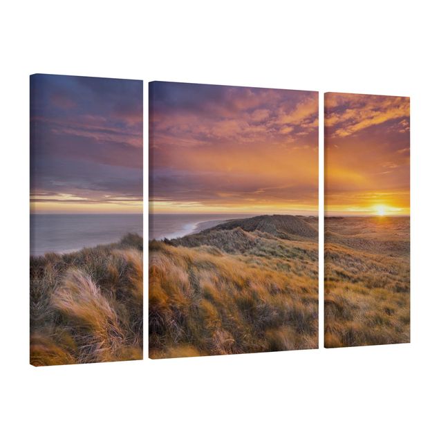 quadros de paisagens Sunrise On The Beach On Sylt