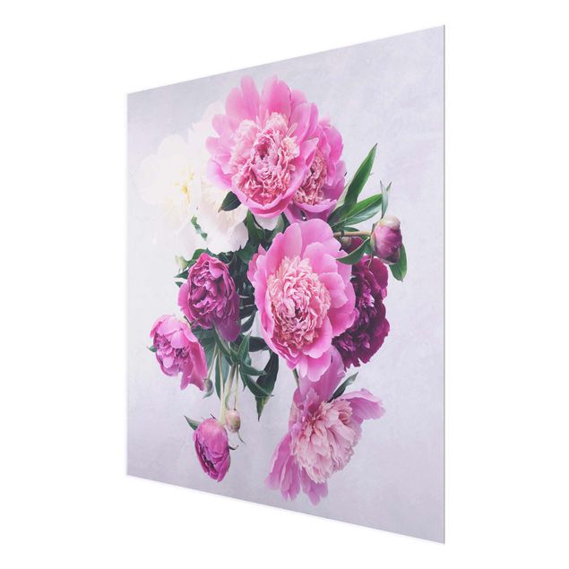 quadro com flores Peonies Shabby Pink White