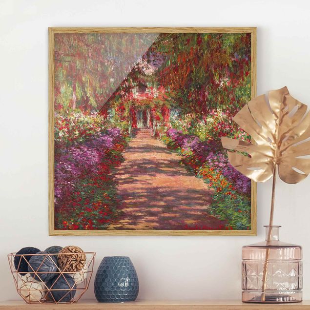 decoraçao para parede de cozinha Claude Monet - Pathway In Monet's Garden At Giverny