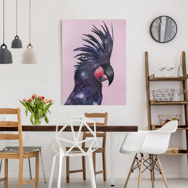 Telas decorativas aves Cockatoo With Galaxy