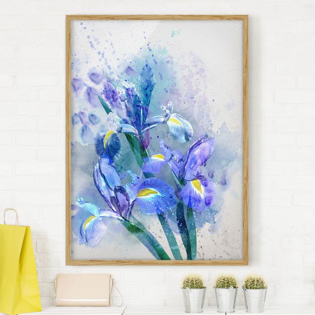 decoraçoes cozinha Watercolour Flowers Iris