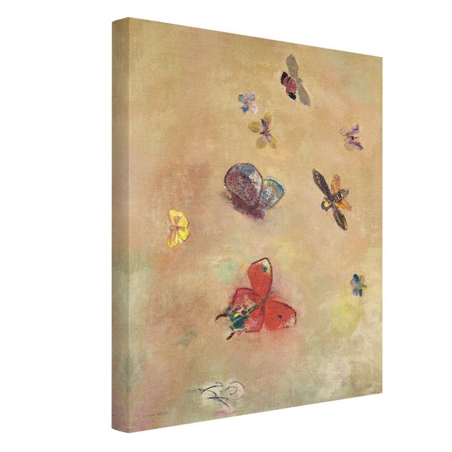 Quadros por movimento artístico Odilon Redon - Colourful Butterflies