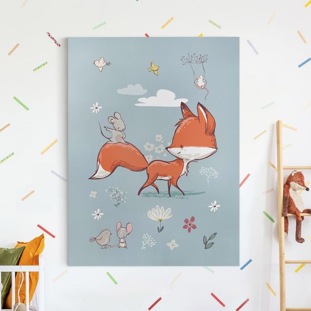 decoração para quartos infantis Fox And Mouse On The Move