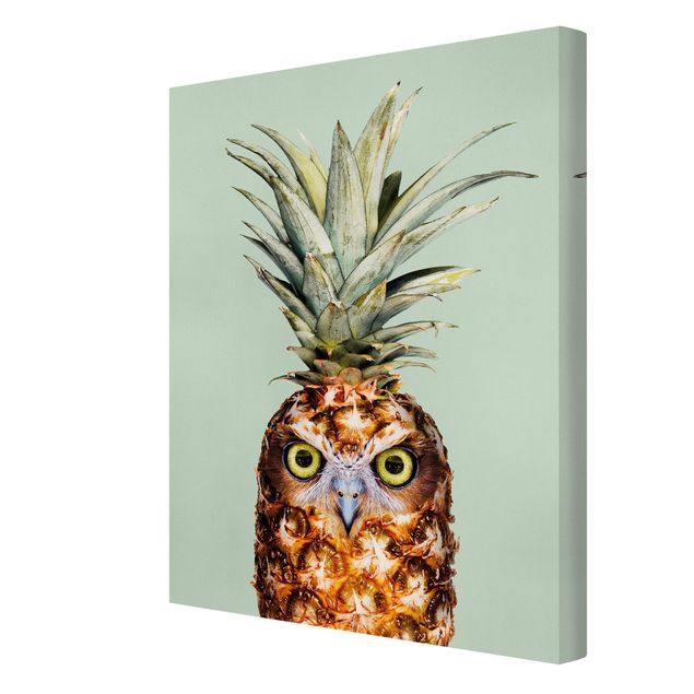 Quadros verdes Pineapple With Owl