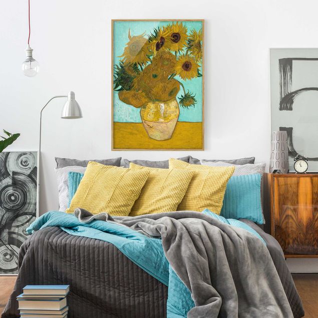 Quadros movimento artístico Impressionismo Vincent van Gogh - Sunflowers