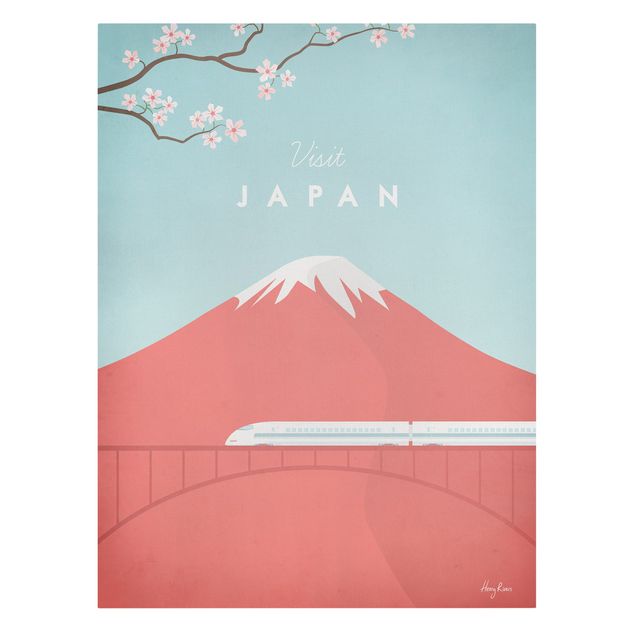 Telas decorativas flores Travel Poster - Japan