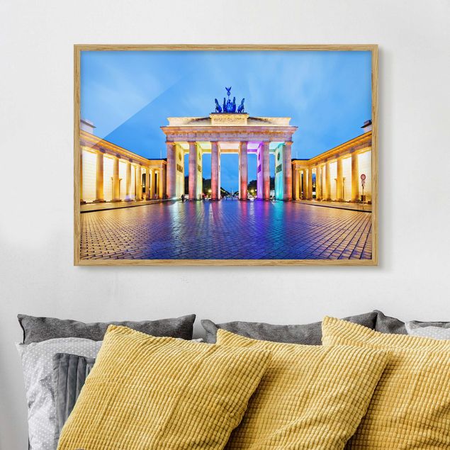 quadro em 3d Illuminated Brandenburg Gate