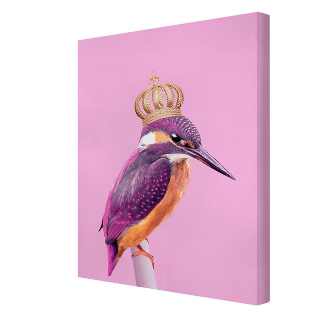 Quadros de Jonas Loose Pink Kingfisher With Crown