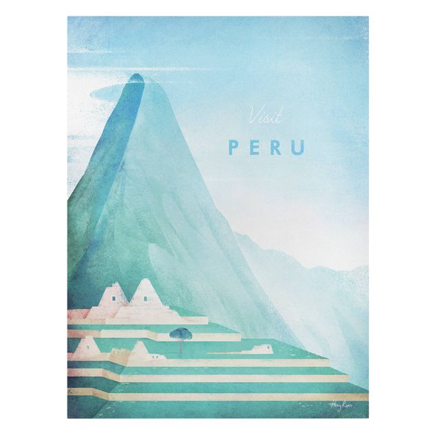 Telas decorativas cidades e paisagens urbanas Travel Poster - Peru