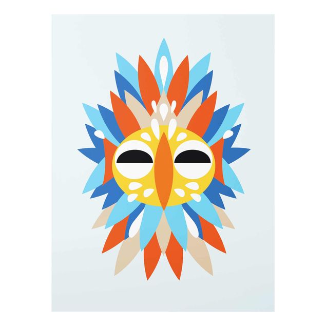 Quadros multicoloridos Collage Ethnic Mask - Parrot