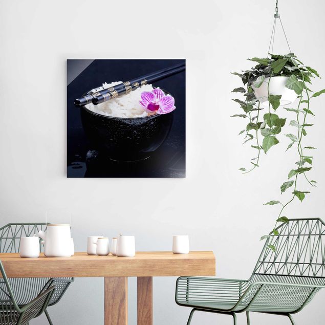Quadros orquídeas Rice Bowl With Orchid