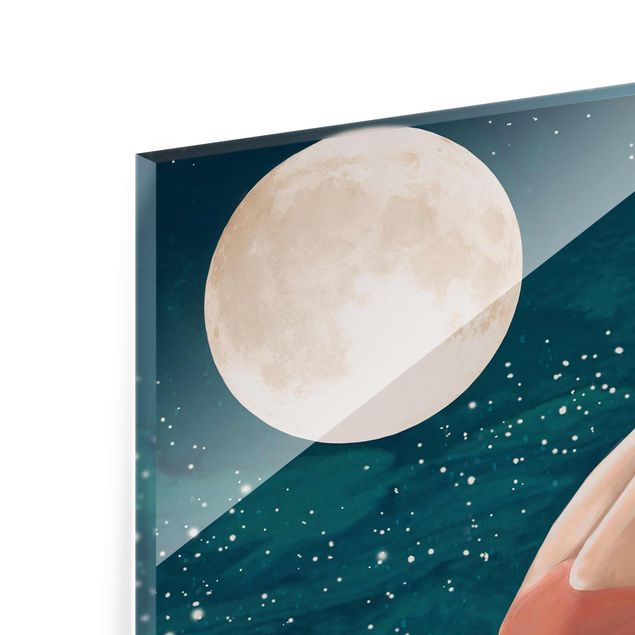 Quadros de Laura Graves Art Illustration Bather Woman Moon Painting