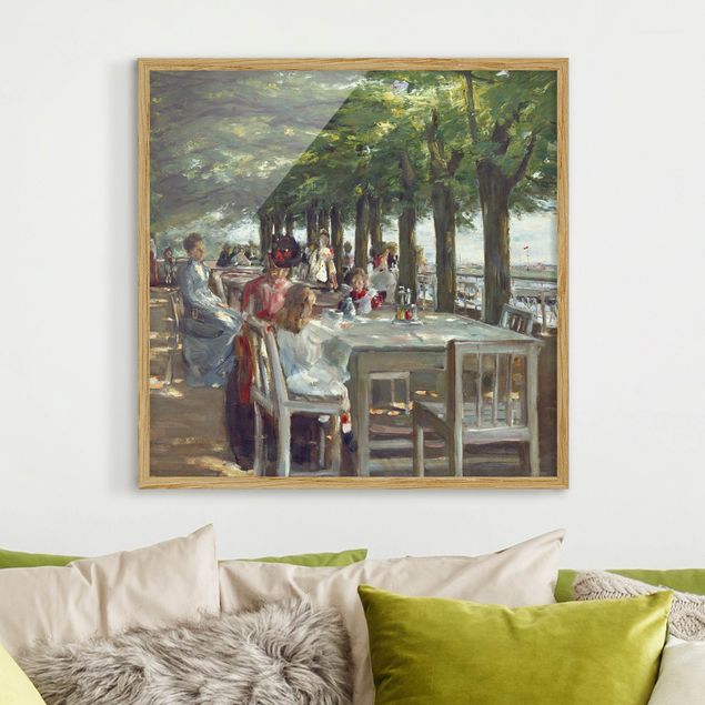 Quadros movimento artístico Impressionismo Max Liebermann - The Restaurant Terrace Jacob