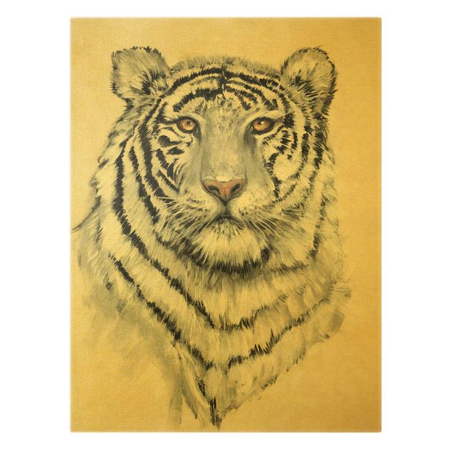 Quadros decorativos Portrait White Tiger I