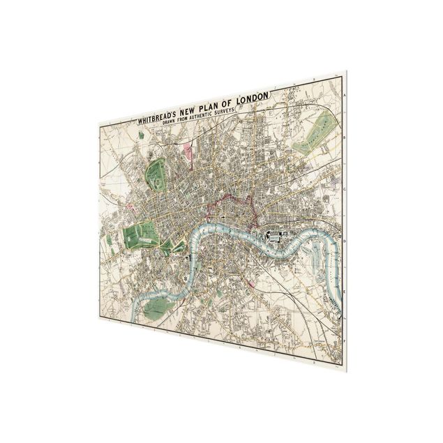 Quadros cidades Vintage Map London