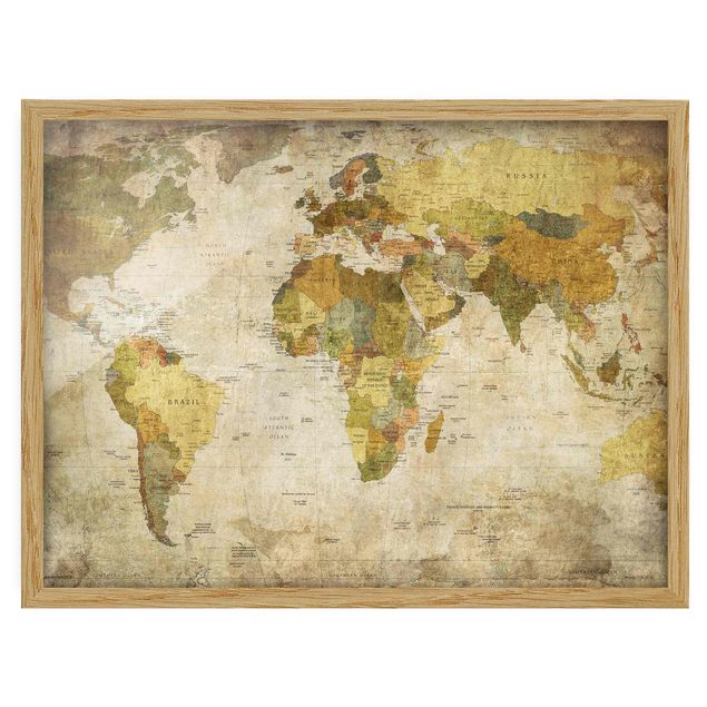 quadro mapa mundo World map