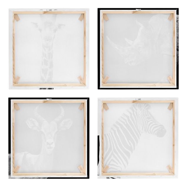 Telas decorativas animais Safari Quartet