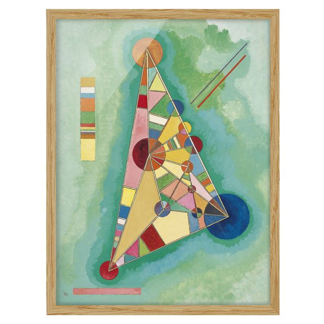 Quadros com moldura abstratos Wassily Kandinsky - Variegation in the Triangle