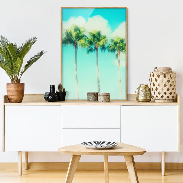 quadro com paisagens Palm Trees Against Blue Sky