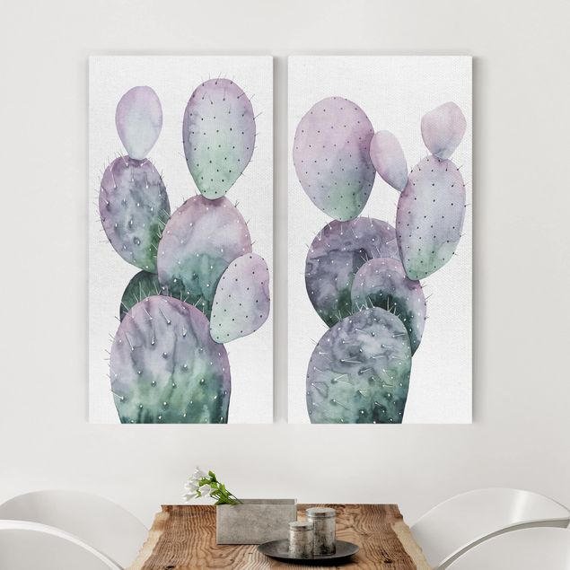 decoraçoes cozinha Cactus In Purple Set I