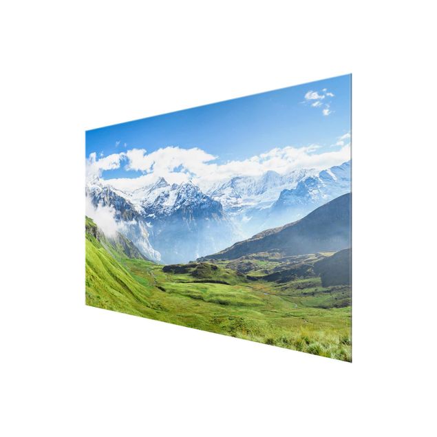 Quadros em vidro paisagens Swiss Alpine Panorama