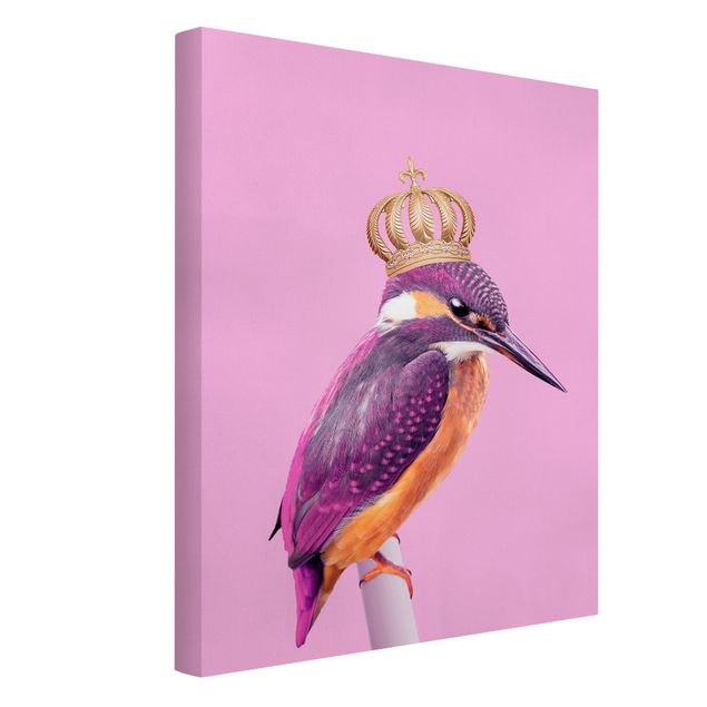 Quadros famosos Pink Kingfisher With Crown