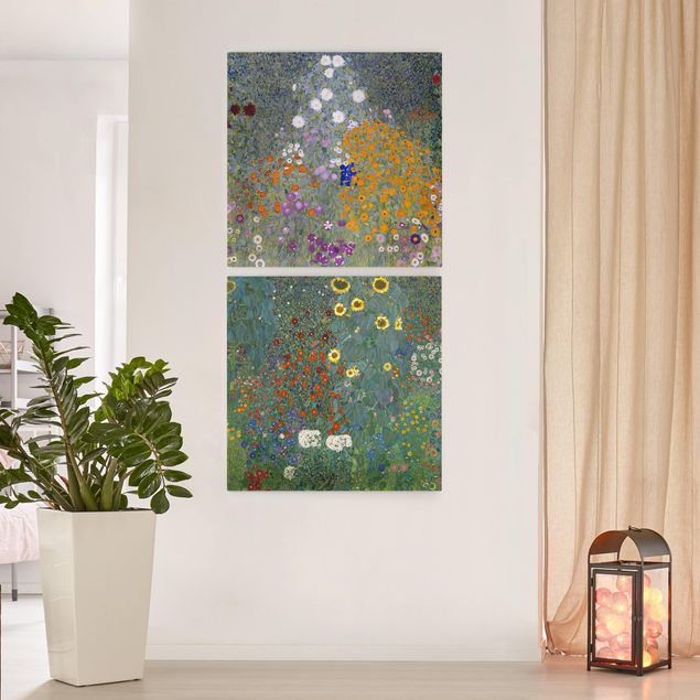 decoraçao para parede de cozinha Gustav Klimt - The Green Garden
