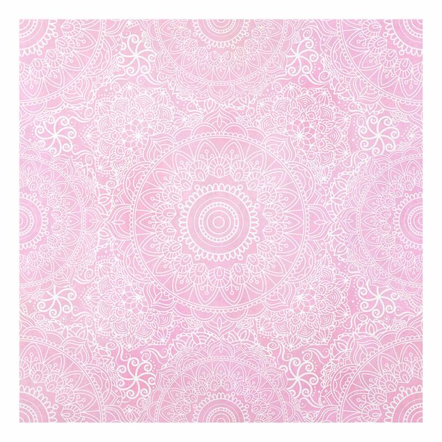 Quadros rosas Pattern Mandala Light Pink