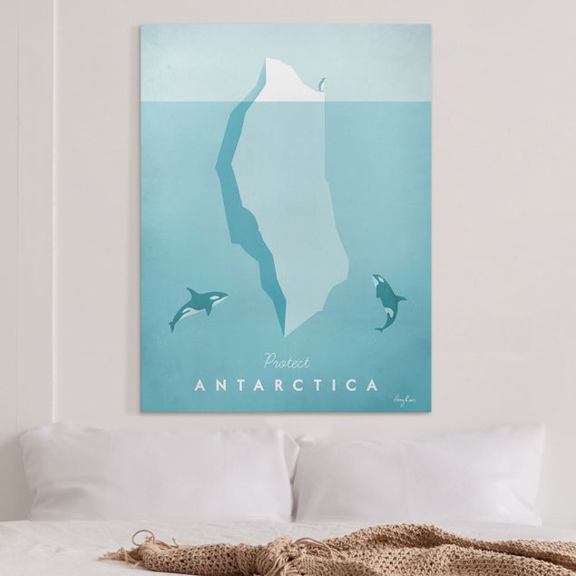 Telas decorativas peixes Travel Poster - Antarctica