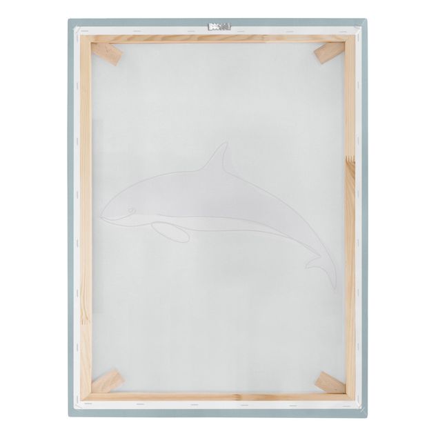 quadro animais quarto bebé Dolphin Line Art