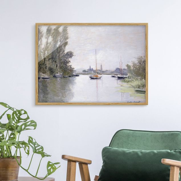 Quadros movimento artístico Impressionismo Claude Monet - Argenteuil Seen From The Small Arm Of The Seine