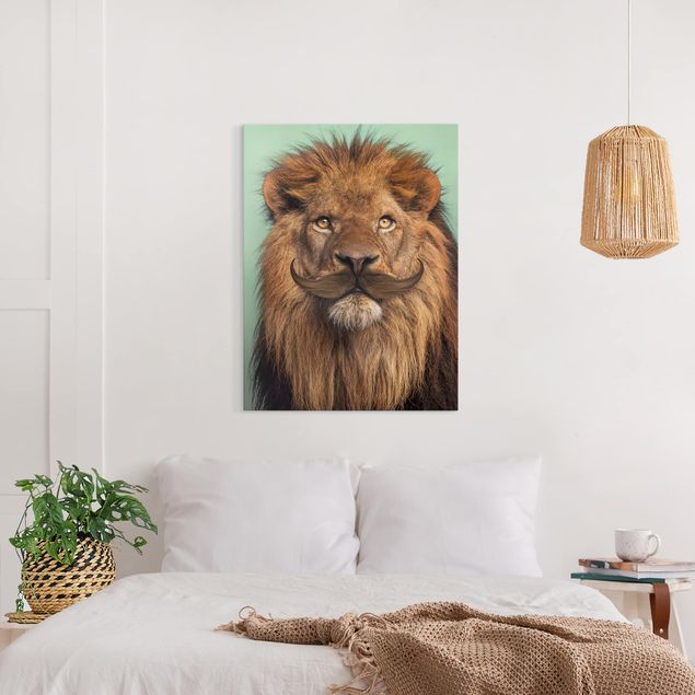 Telas decorativas leões Lion With Beard