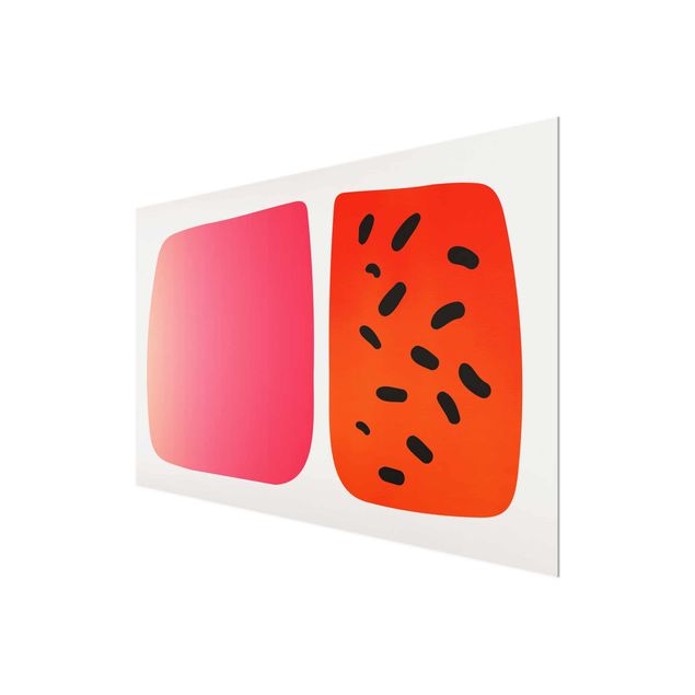 quadros para parede Abstract Shapes - Melon And Pink