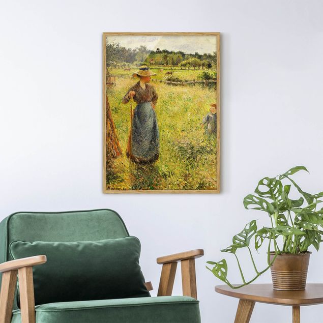 Quadros movimento artístico Impressionismo Camille Pissarro - The Haymaker