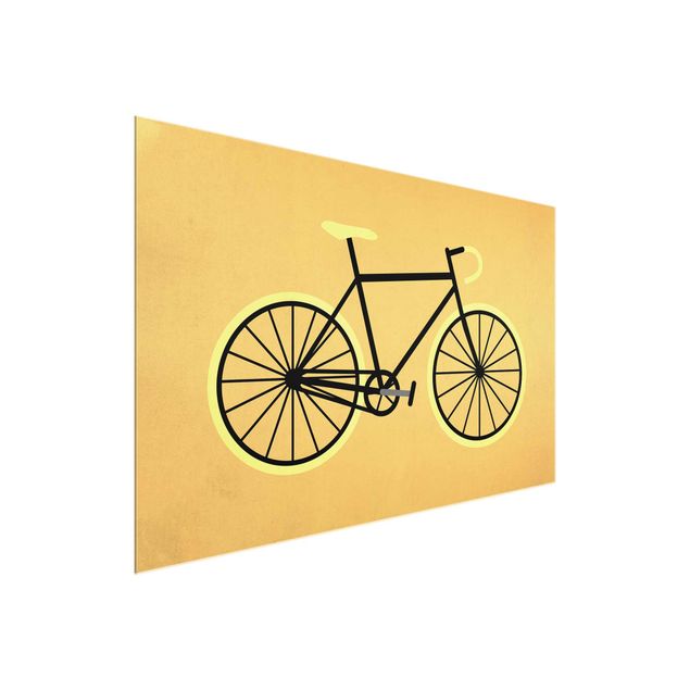 Quadros em amarelo Bicycle In Yellow