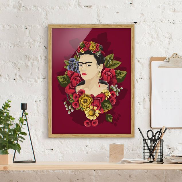 quadro de borboletas Frida Kahlo - Roses