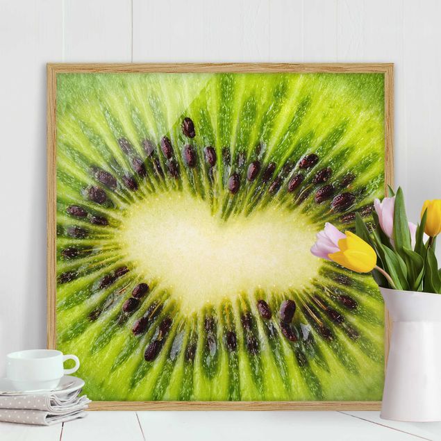 decoraçao para parede de cozinha Kiwi Heart