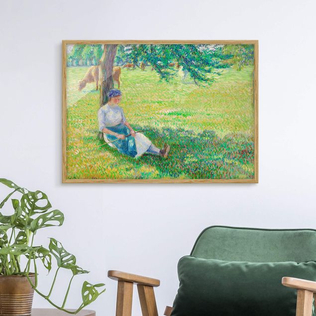Quadros movimento artístico Impressionismo Camille Pissarro - Cowgirl, Eragny