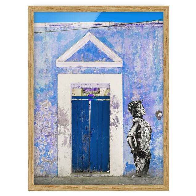 Quadros com moldura réplicas de quadros famosos Blue Main Entrance