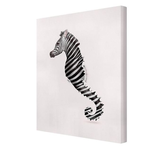 Telas decorativas zebras Seahorse With Zebra Stripes