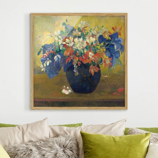 Quadros movimento artístico Impressionismo Paul Gauguin - Flowers in a Vase