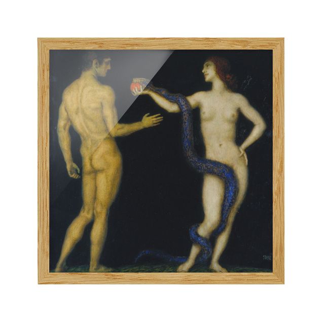Quadros famosos Franz von Stuck - Adam and Eve