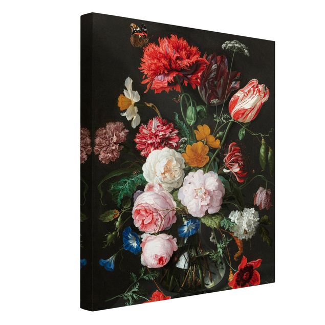 Quadros florais Jan Davidsz De Heem - Still Life With Flowers In A Glass Vase
