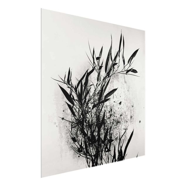 quadro com paisagens Graphical Plant World - Black Bamboo