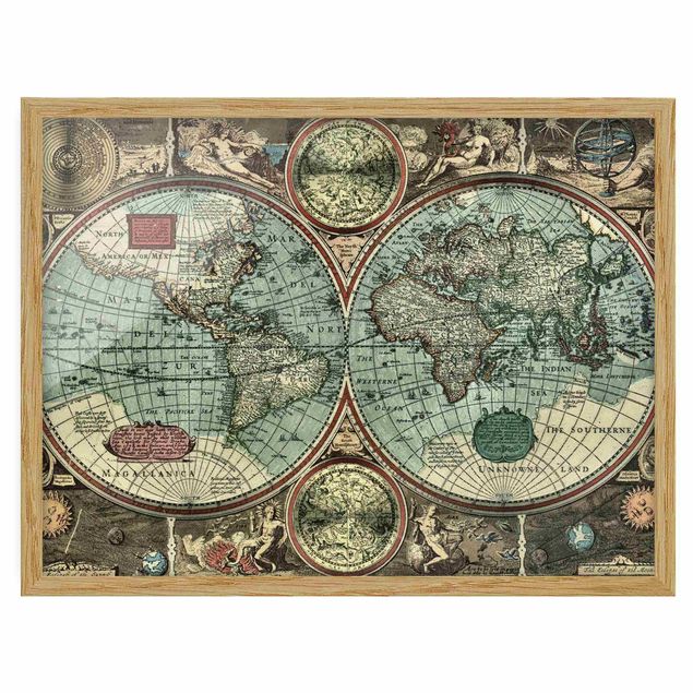 quadro mapa do mundo The Old World