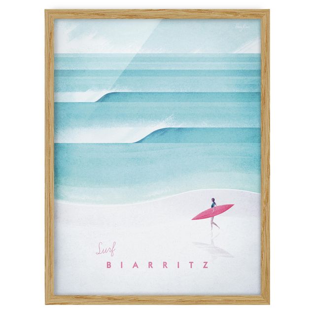 quadro de praia Travel Poster - Biarritz