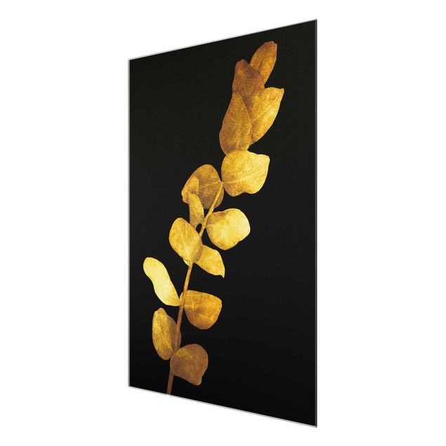 decoração quadros Gold - Eucalyptus On Black