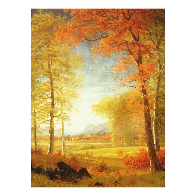 Quadros movimento artístico Romantismo Albert Bierstadt - Autumn In Oneida County, New York